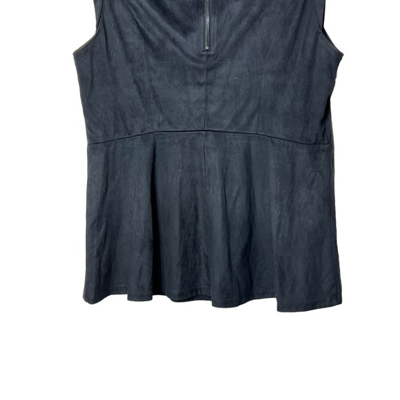 TORRID FAUX SUEDE SLEEVELESS STUDDED PEPLUM TOP BLACK IN COLOR SIZE 1 (1X) - Picture 10 of 10